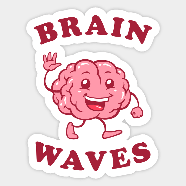 Brain Waves Sticker by dumbshirts